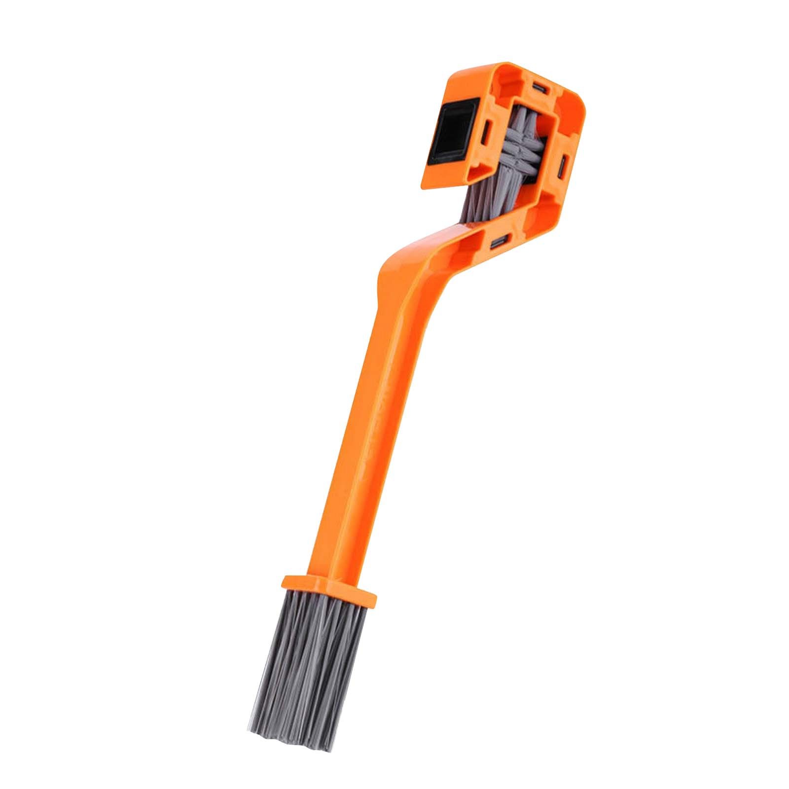 2-in-1 Bike Motorcycle Chain Cleaner Brush with Flywheel Scrubber - Durable ABS Portable Chain Cleaning Tool